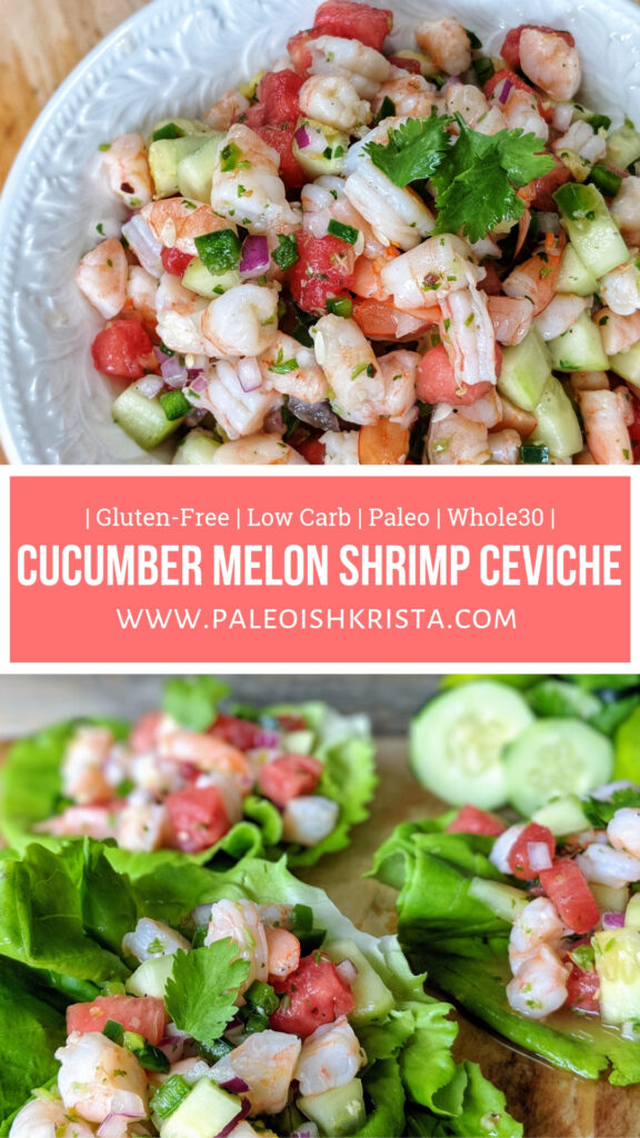 Pre-cooked shrimp replaces raw fish in this twist on classic Peruvian ceviche. It's great served with a side or tortillas, wrapped in lettuce or eaten straight from the bowl!