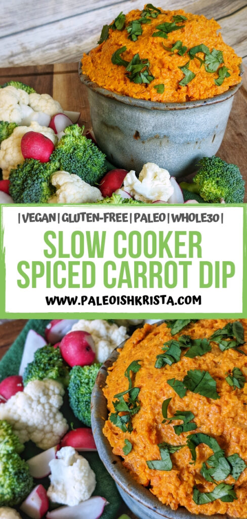 This dip is aimed to impress guests, but your slow cooker will do all of the work for you! Just a few simple Vegan ingredients get slow cooked and then blended into this delicious spiced carrot dip. It's great as a vegetable dip and as spread!