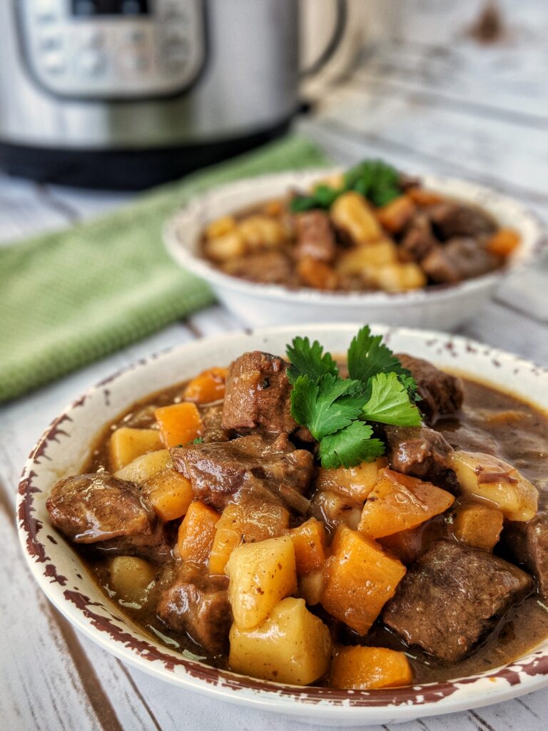 Paleo & Whole30 Instant Pot Asian Beef Stew with Root Vegetables