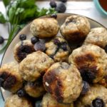 These gluten-free. dairy-free and Paleo meatballs encompass the sweet flavor of blueberry pancakes and the savory flavor of breakfast sausage all in one bite!