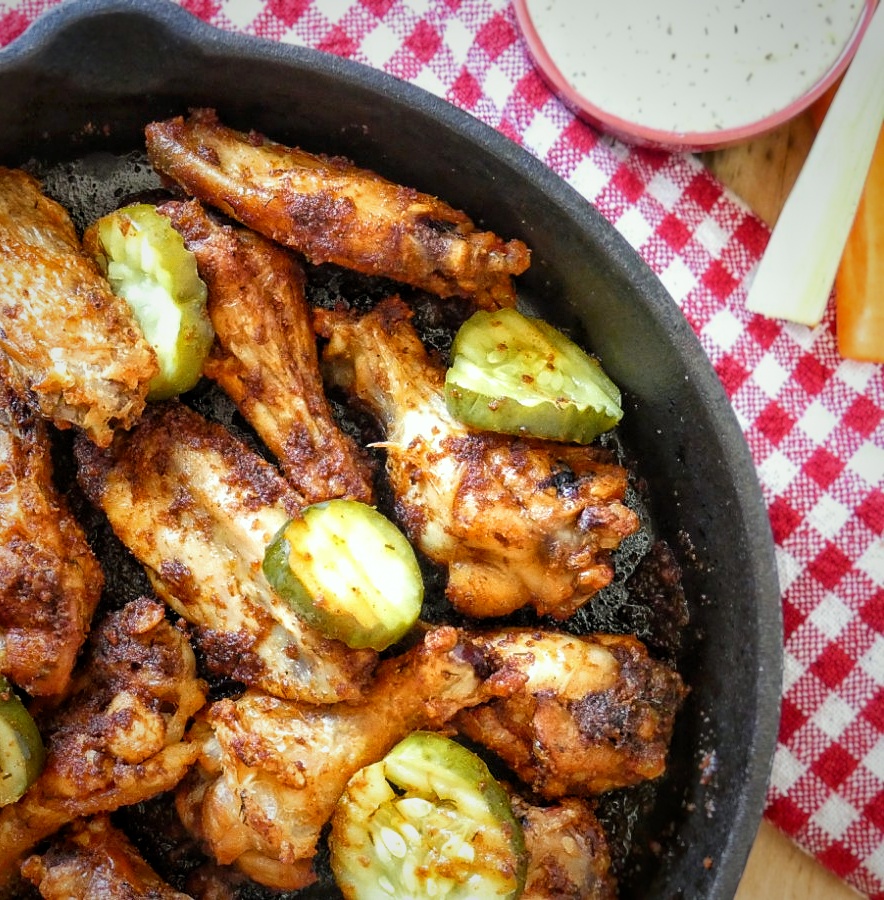 Prepared in an oven or air fryer, these Whole30 compliant wings bring the fiery flavors of Nashville Hot Chicken to the table without any gluten, grains or dairy!